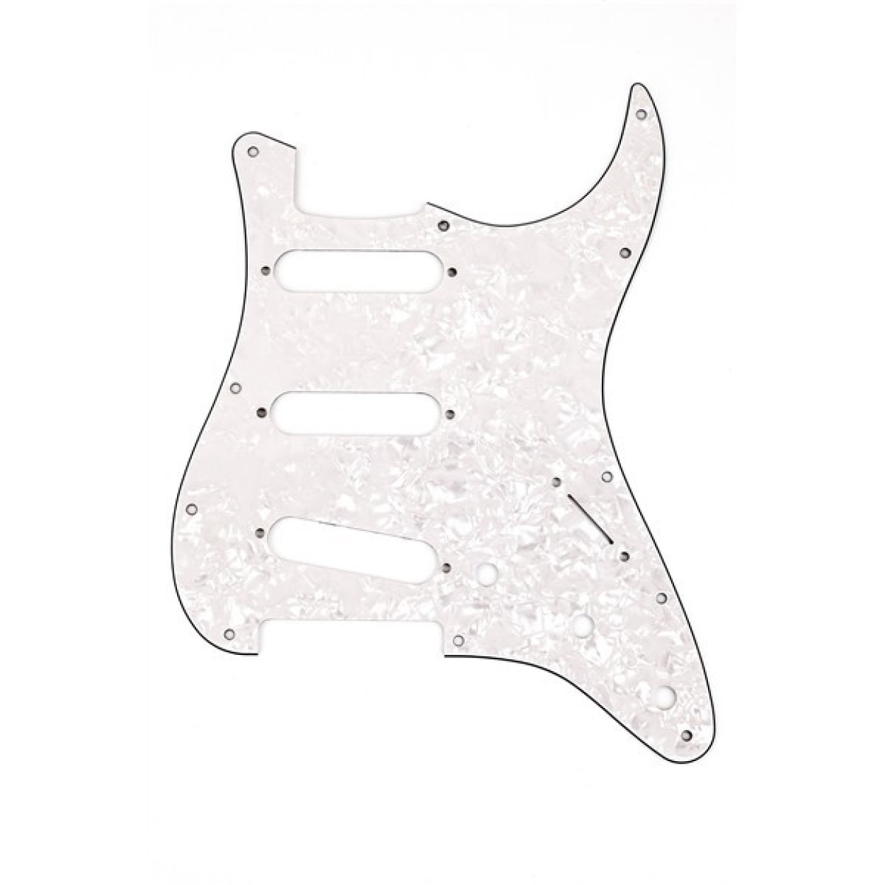 Pickguard Stratocaster® S/S/S 11-Hole Mount White Pearl 4-Ply