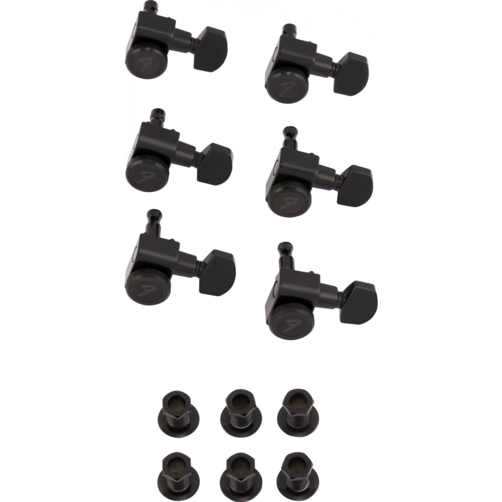 Locking Stratocaster®/Telecaster® Staggered Tuning Machines (Black) 6-pack