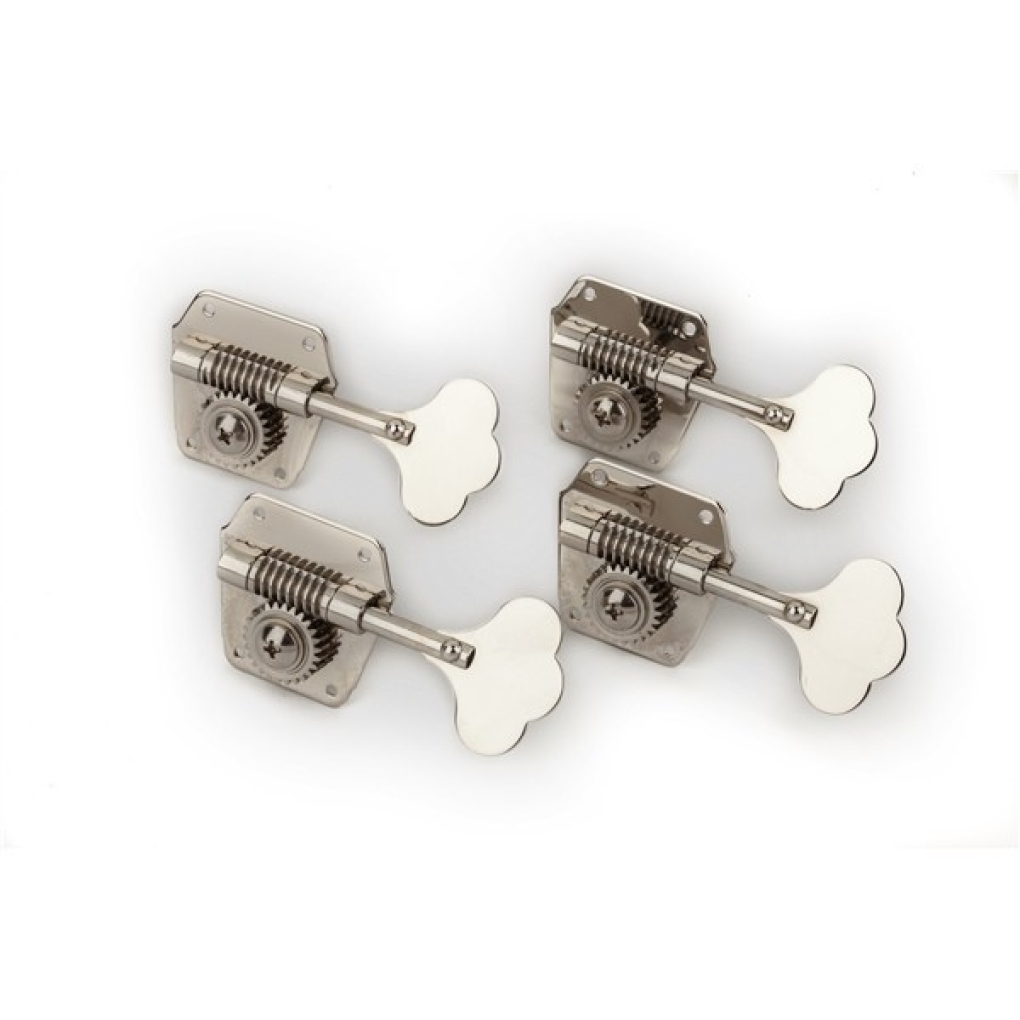 Pure Vintage Bass Tuning Machines Nickel-Plated Steel Set