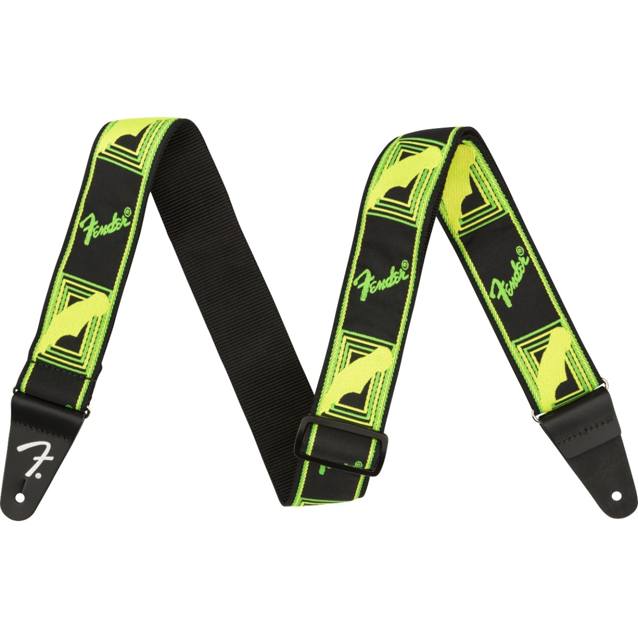 Strap Fender Neon Monogrammed, Green/Yellow