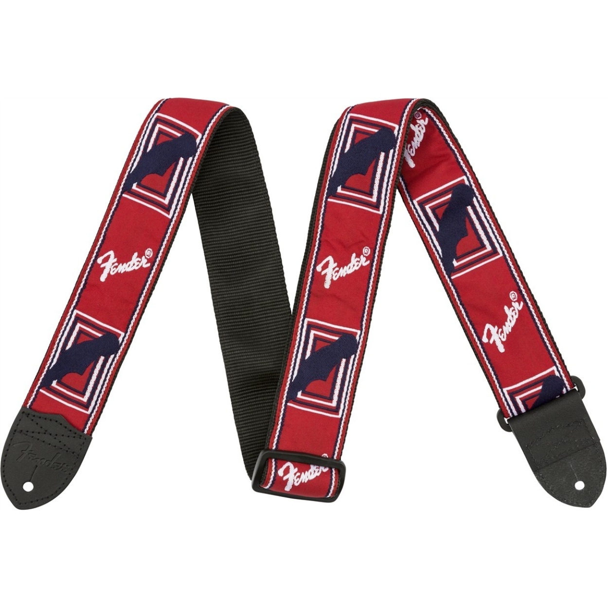 Fender® 2" Monogrammed Strap Red/White/Blue