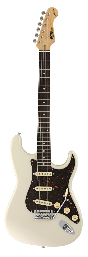 FGN E-Gitarre, Neo Classic ST 100, SSS Pickups, Vintage White, Gigbag