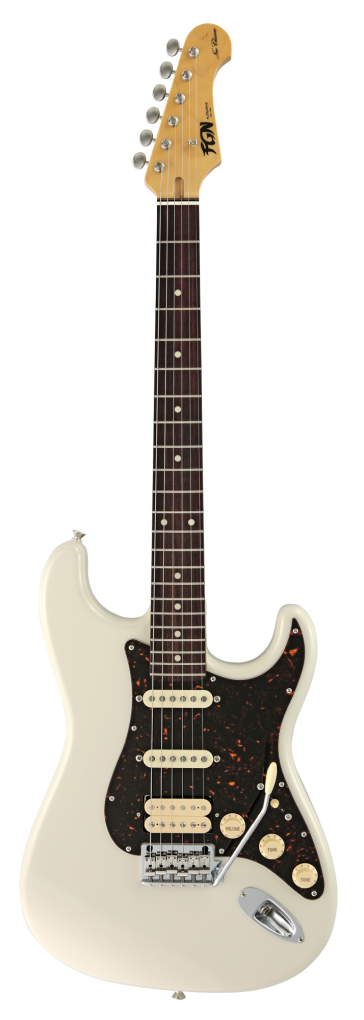 FGN E-Gitarre, Neo Classic ST 110, HSS Pickups, Vintage White, Gigbag