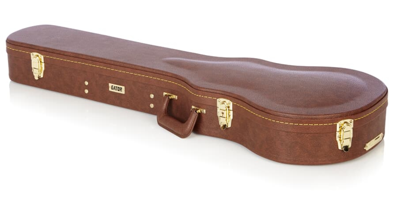 Gator GW-LP-BROWN Gibson Les Paul Guitar Deluxe Wood Case Brown