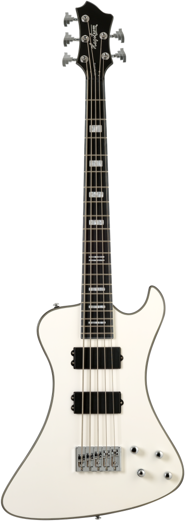 HAGSTROM E-Bass, Nekromant 5, White Gloss