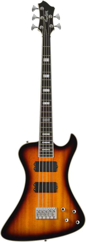 HAGSTROM E-Bass, Nekromant 5, Tobacco Sunburst