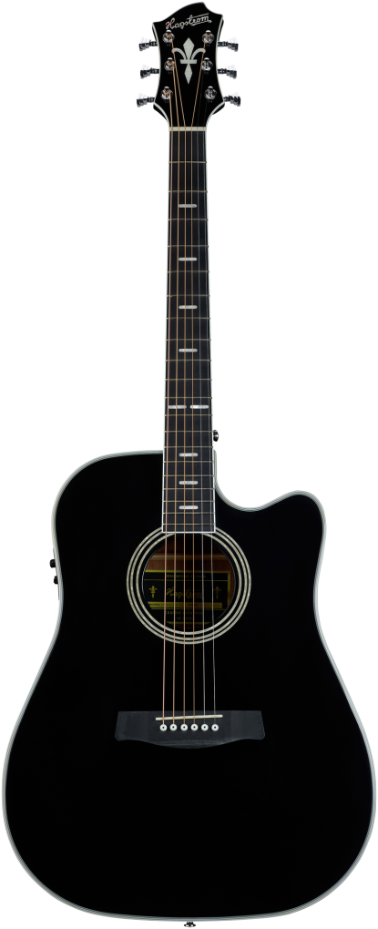 HAGSTROM Westerngitarre, Siljan II, Dreadnought, Black Gloss