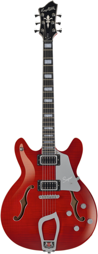 HAGSTROM E-Gitarre, Super Viking, Wild Cherry Transparent Flame