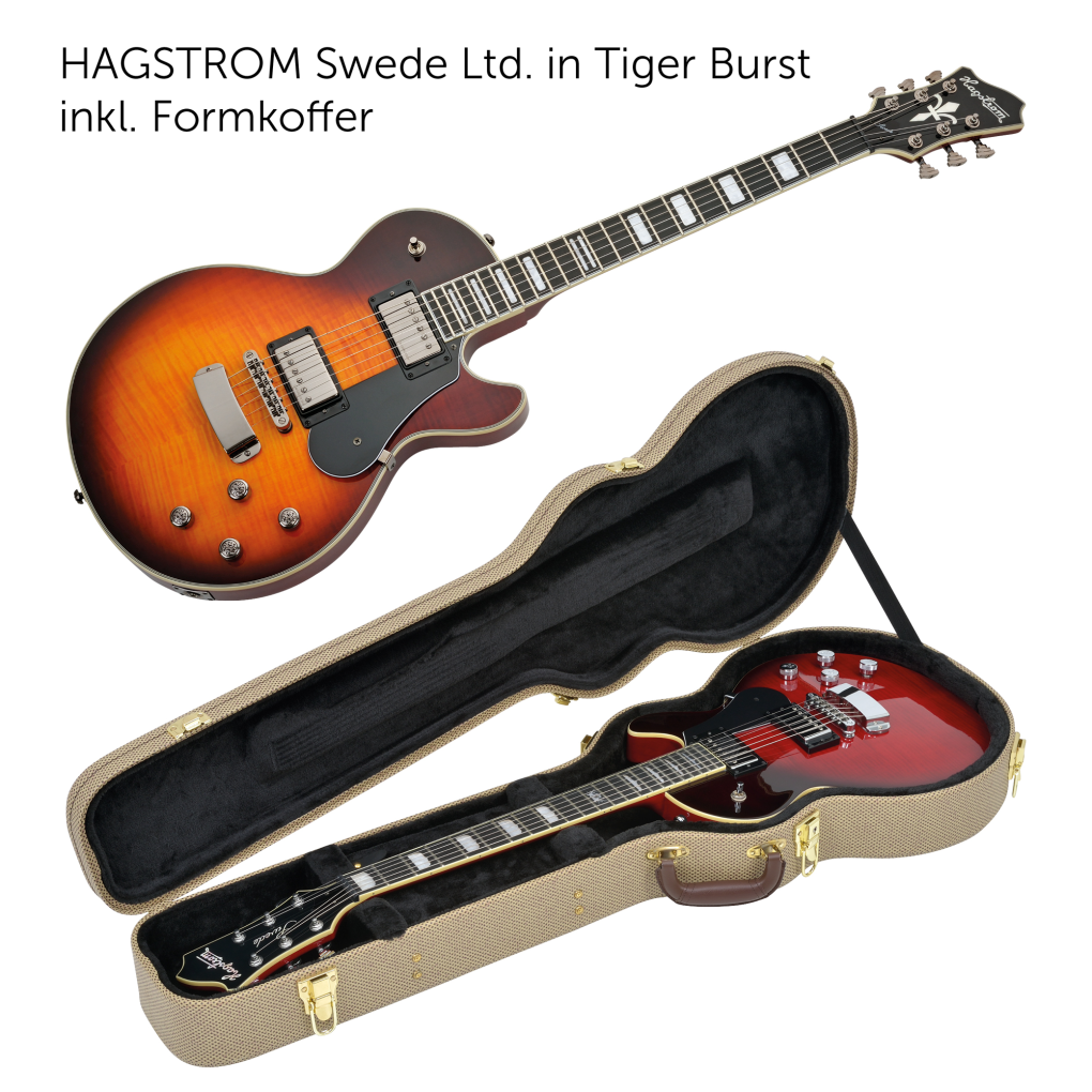 HAGSTROM Paket, Swede Limited Tigerburst inkl. Koffer