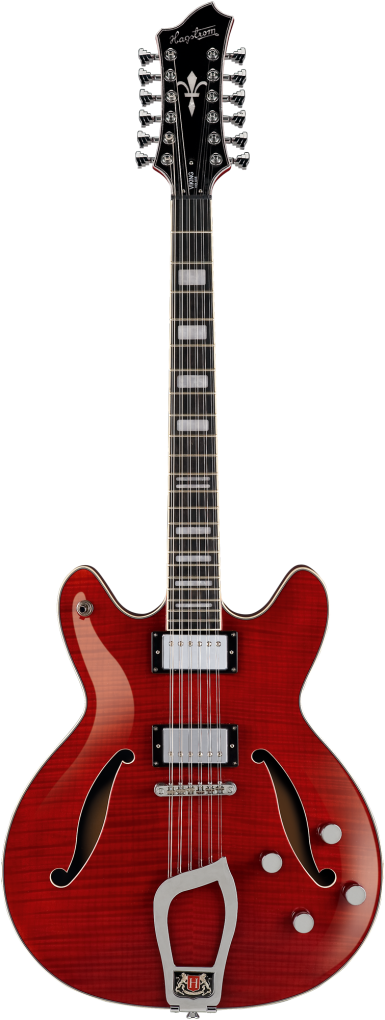 HAGSTROM E-Gitarre, Viking DLX, Wild Cherry Transparent, 12-Saiter