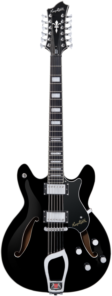 HAGSTROM E-Gitarre, Viking DLX, Black Gloss, 12-Saiter