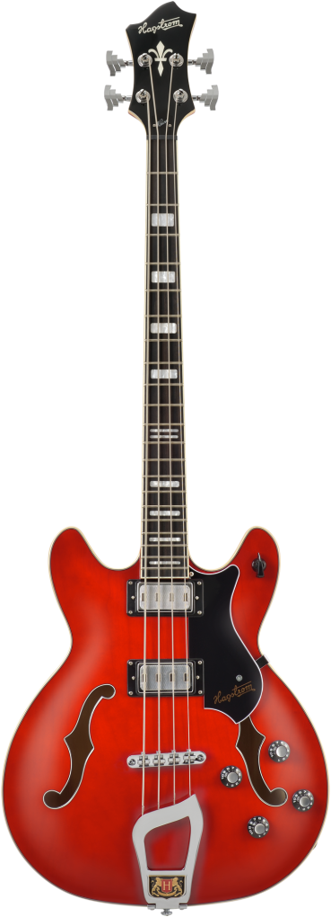 HAGSTROM Bassgitarre, Viking, Wild Cherry Transparent