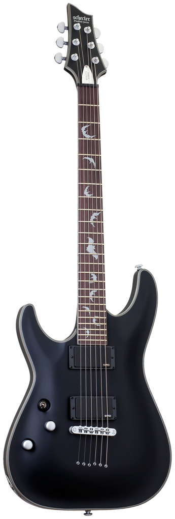 SCHECTER E-Gitarre, Damien Platinum-6, Satin Black, Linkshänder