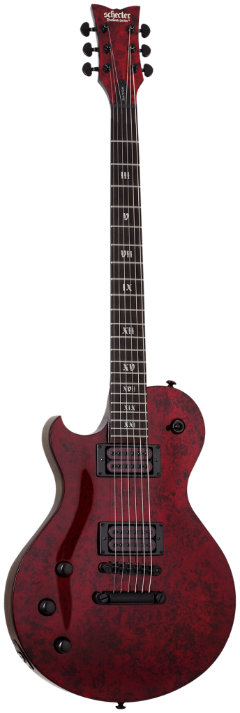 SCHECTER E-Gitarre, Apocalypse Solo-II, Red Reign, Linkshänder