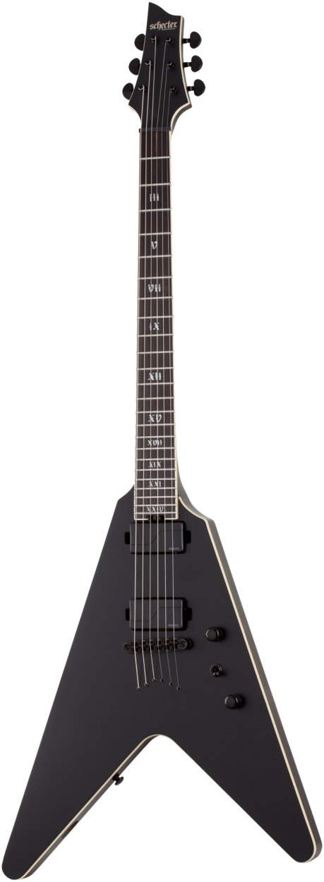 SCHECTER E-Gitarre, SLS Elite V-1 Evil Twin, Satin Black