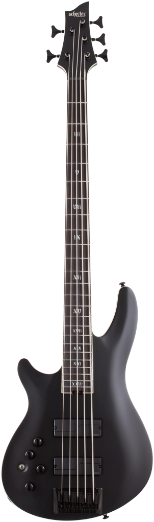 SCHECTER Bassgitarre, SLS Elite 5 Evil Twin, Satin Black, Linkshänder