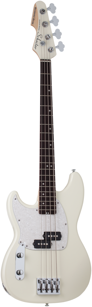 SCHECTER Bassgitarre, Banshee Bass, Olympic White, Linkshänder