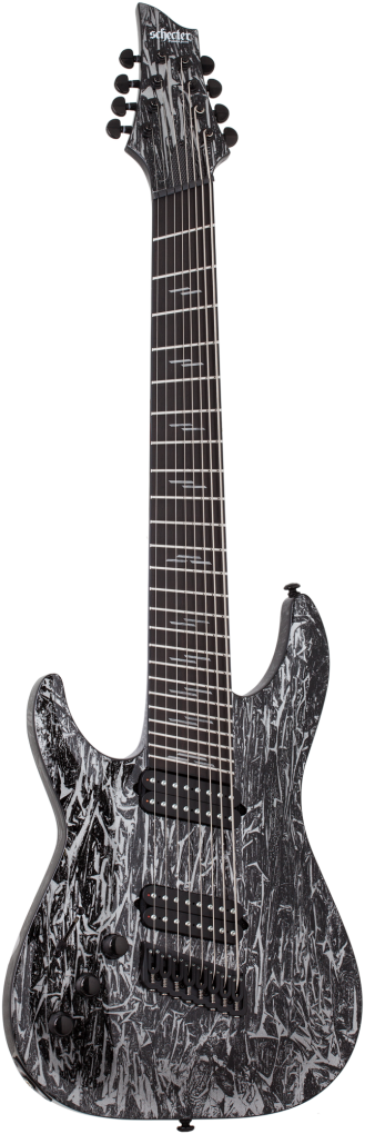 SCHECTER E-Gitarre, Silver Mountain C-8 MultiScale, Linkshänder