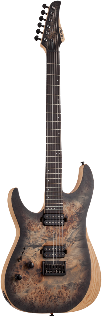 SCHECTER E-Gitarre, Reaper 6, Charcoal Burst, Linkshänder