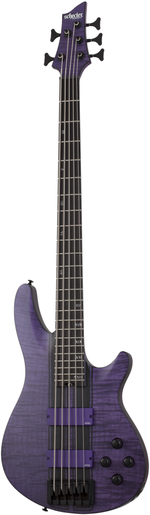 SCHECTER Bassgitarre, C-5 GT, Satin Trans Purple