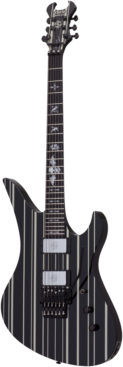 SCHECTER E-Gitarre, Signature Synyster Custom FR, Gloss Black/Silver S