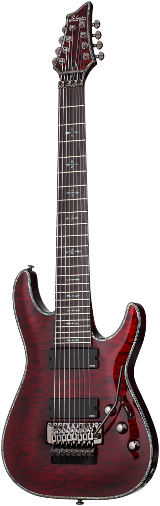 SCHECTER E-Gitarre, Hellraiser C-8 FR, Black Cherry