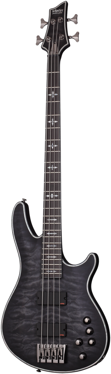 SCHECTER Bassgitarre, Hellraiser Extreme-4, See-Thru Black Satin