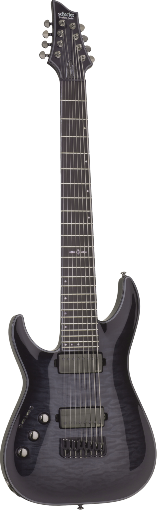 SCHECTER E-Gitarre, Hellraiser Hybrid C-8, Trans Black Burst, Linkshän