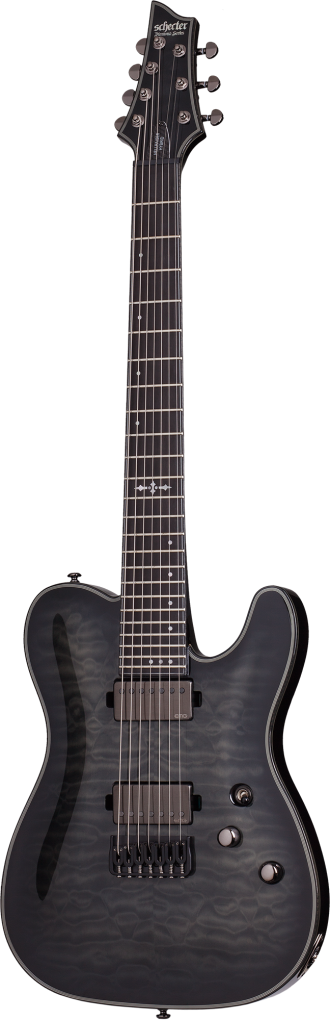 SCHECTER E-Gitarre, Hellraiser Hybrid PT-7, Trans Black Burst
