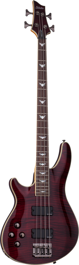 SCHECTER Bassgitarre, Omen Extreme-4, Black Cherry, Linkshänder