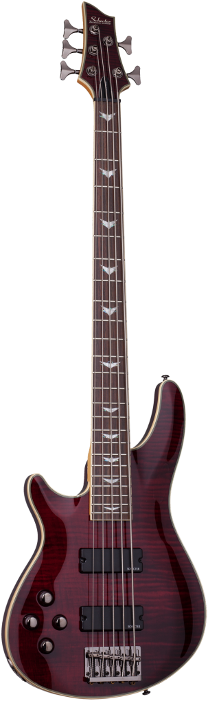 SCHECTER Bassgitarre, Omen Extreme-5, Black Cherry, Linkshänder