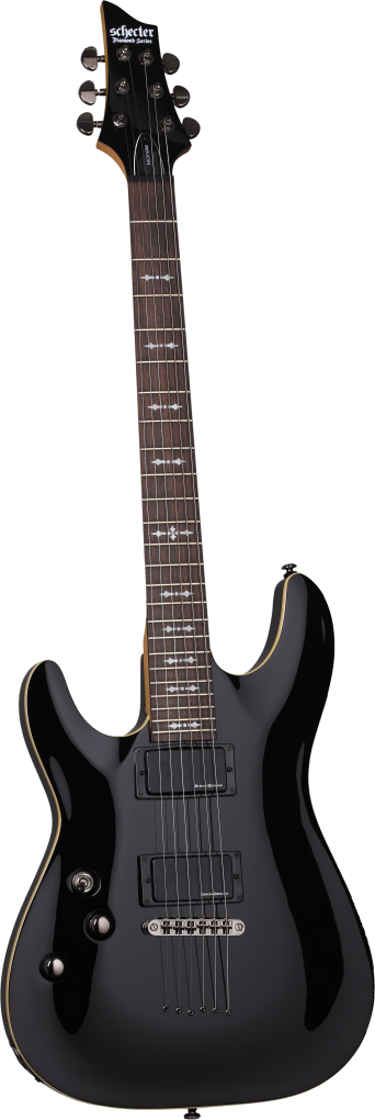 SCHECTER E-Gitarre, Omen 6, Gloss Black, Linkshänder