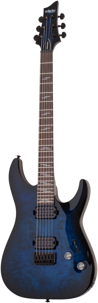 SCHECTER E-Gitarre, Omen Elite 6, See Thru Blue Burst