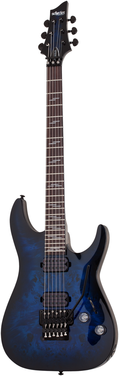 SCHECTER E-Gitarre, Omen Elite 6 FR, See Thru Blue Burst