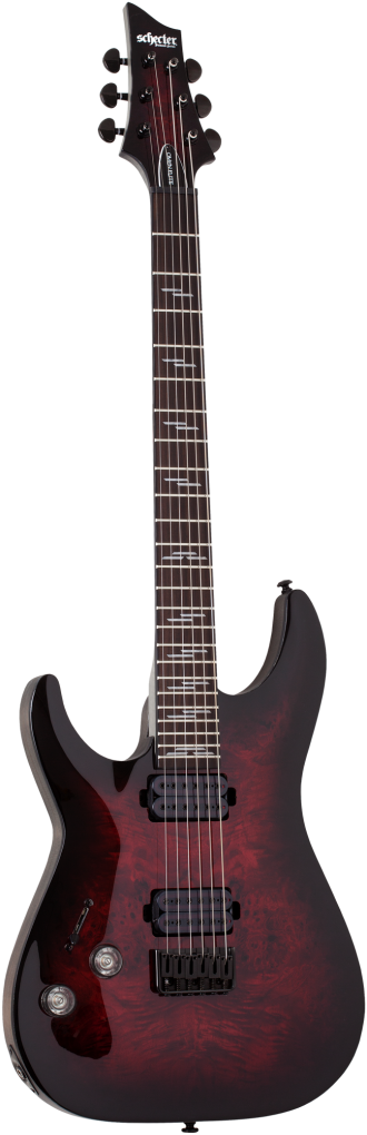 SCHECTER E-Gitarre, Omen Elite 6, Black Cherry Burst, Linkshänder