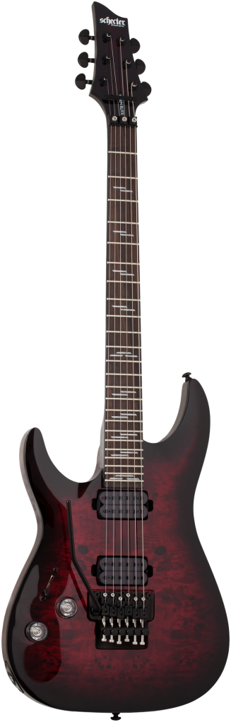 SCHECTER E-Gitarre, Omen Elite 6 FR, Black Cherry Burst, Linkshänder