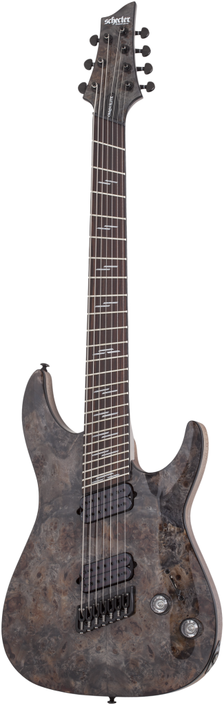 SCHECTER E-Gitarre, Omen Elite 7, MultiScale, Charcoal