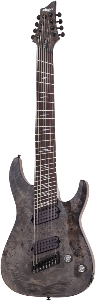 SCHECTER E-Gitarre, Omen Elite 8, MultiScale, Charcoal