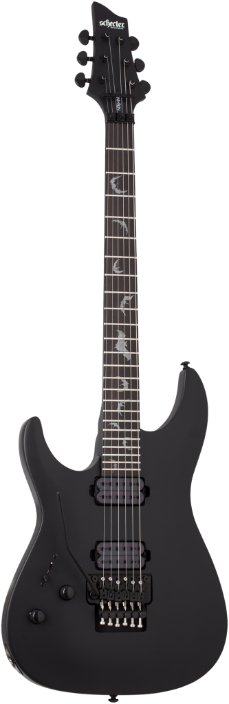 SCHECTER E-Gitarre, Damien 6 FR, Satin Black, LinkshÃÂÃÂ¤nder