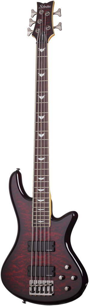 SCHECTER Bassgitarre, Stiletto Extreme-5, Black Cherry