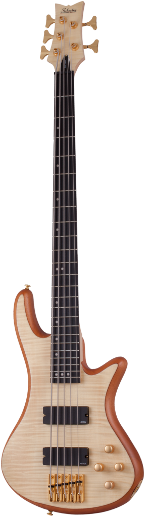 SCHECTER Bassgitarre, Stiletto Custom-5, Natural Satin