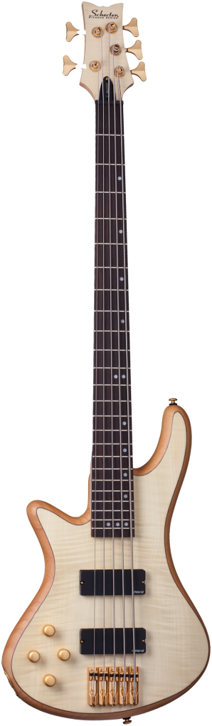SCHECTER Bassgitarre, Stiletto Custom-5, Natural Satin, Linkshänder