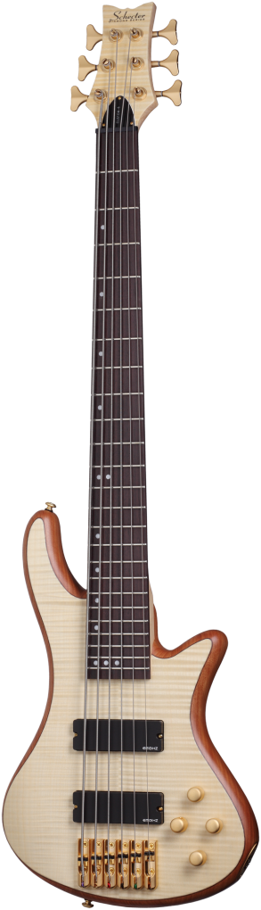 SCHECTER Bassgitarre, Stiletto Custom-6, Natural Satin