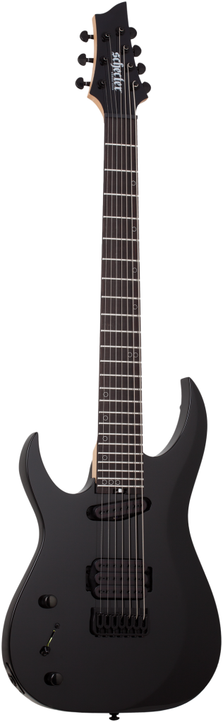 SCHECTER E-Gitarre, Sunset-7 Triad, Gloss Black, Linkshänder