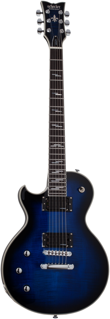 SCHECTER E-Gitarre, Solo-II Supreme, See Thru Blue Burst, Linkshänder