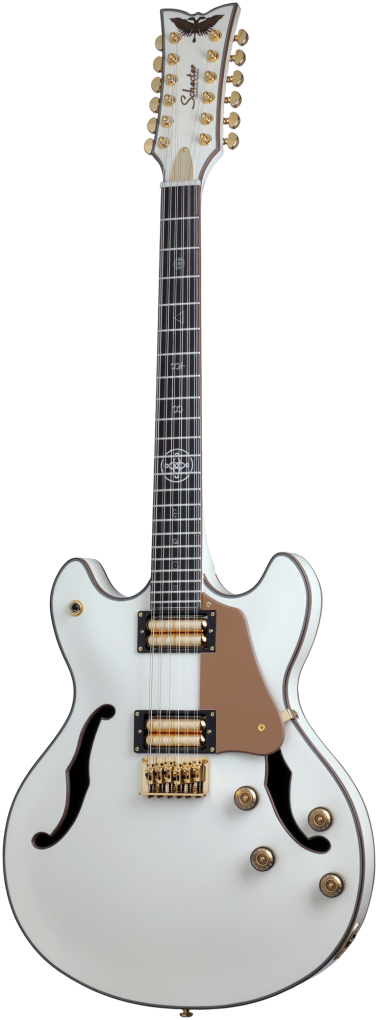 SCHECTER E-Gitarre, Signature Wayne Hussey Corsair-12, Ivory