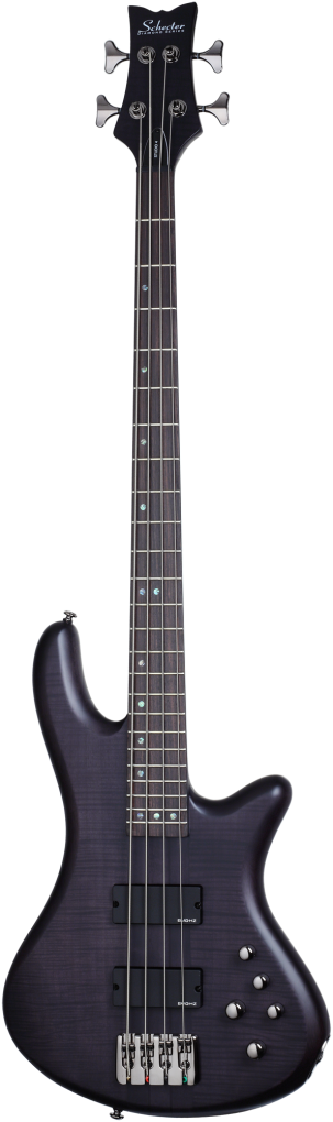 SCHECTER Bassgitarre, Stiletto Studio-4, See-Thru Black Satin