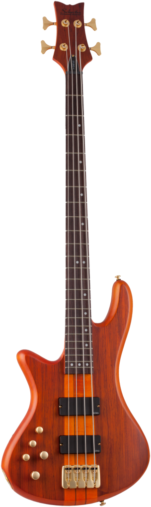 SCHECTER Bassgitarre, Stiletto Studio-4, Honey Satin, Linkshänder