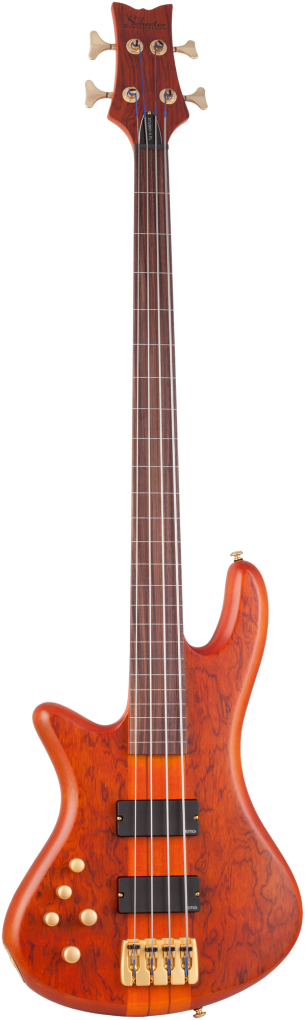 SCHECTER Bassgitarre, Stiletto Studio-4 FL, Honey Satin, Linkshänder