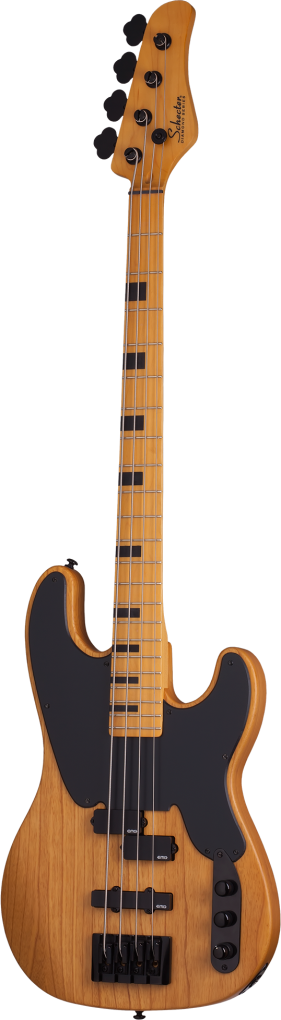 SCHECTER Bassgitarre,  Model-T Session, Aged Natural Satin